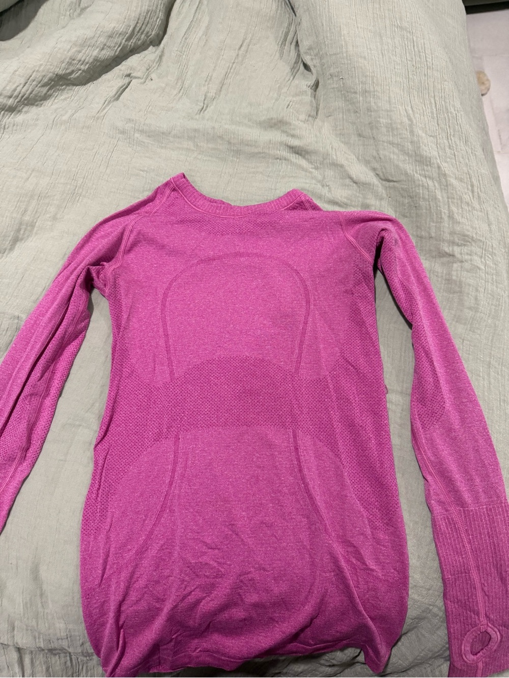 lululemon athletica Long Sleeve Tee in Magenta Pink